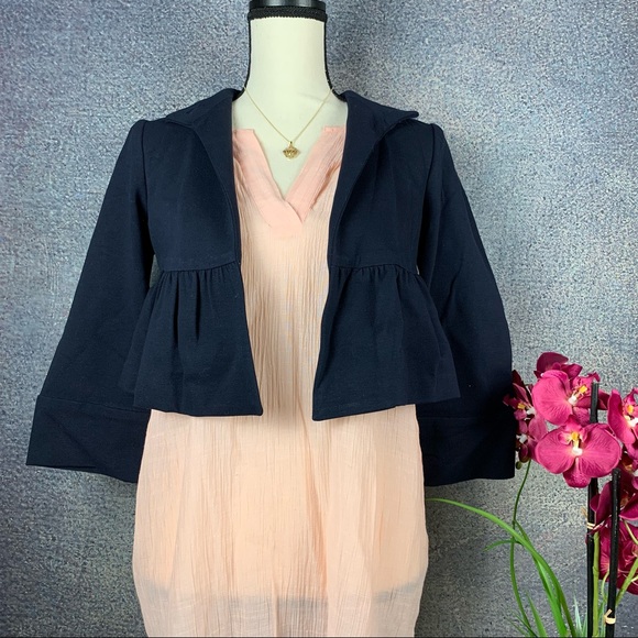 Diane Von Furstenberg Jackets & Blazers - DIANE VON FURSTENBERG PEPLUM EMPIRE OPEN JACKET